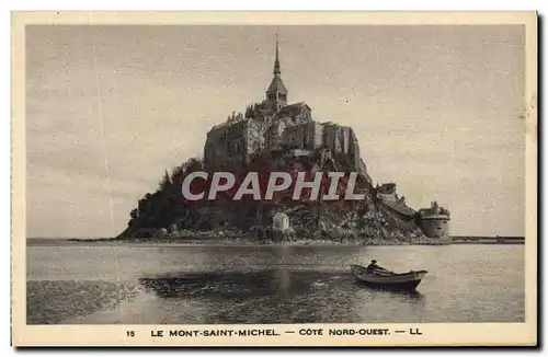 Ansichtskarte AK Mont St Michel Cote Nord Ouest Barque