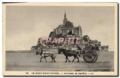 Ansichtskarte AK Mont St Michel Voitures De Genets Cheval