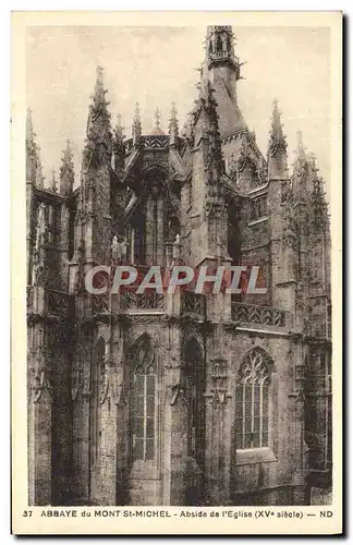 Cartes postales Mont St Michel L'Abbaye Abside de l'eglise