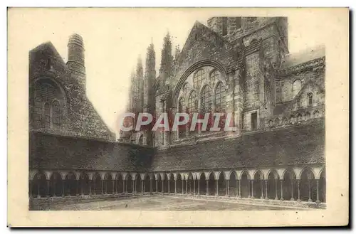 Cartes postales Mont Saint Michel Abbaye Cloitre et Eglise abbatiale