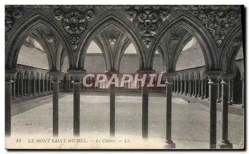 Cartes postales Le Mont Saint Michel Le cloitre