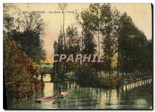 Cartes postales Bourges Les Bords de l&#39Yevre Barque Bateau