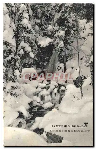 Ansichtskarte AK La Neige Au Ballon D&#39Alsace Cascade du saut de la truite en hiver