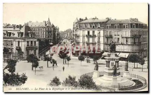 Cartes postales Belfort Perspective du Pont et Boulevard Carnot