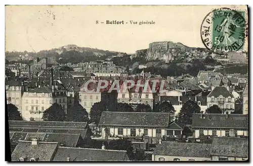 Cartes postales Belfort Vue Generale Gare Train a vapeur