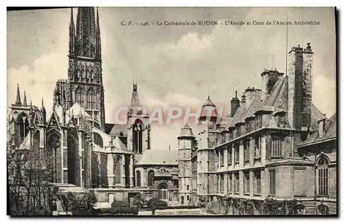 Ansichtskarte AK Rouen Cathedrale de L&#39Abside et Cour de l&#39ancien archeveche