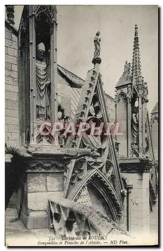 Cartes postales Rouen Cathedrale Gargouilles et pinacles de l&#39abside