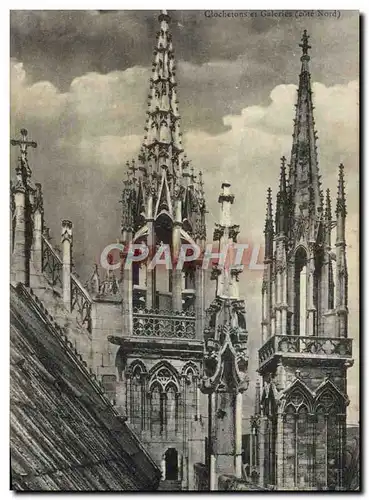 Ansichtskarte AK Rouen Cathedrale clochetons et galeries