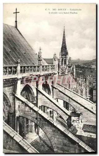 Cartes postales Rouen Cathedrale L&#39abside Vers Saint Mnclou