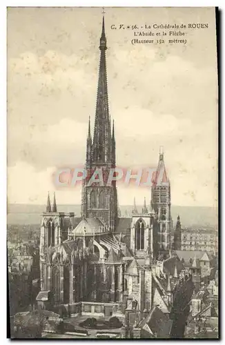 Cartes postales Rouen Cathedrale Abside et la fleche