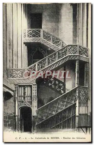 Cartes postales Rouen Portail Escalier des Libraires