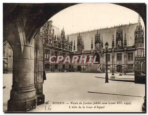 Ansichtskarte AK Rouen Palais de Justice L&#39Aile de la Cour d&#39Appel