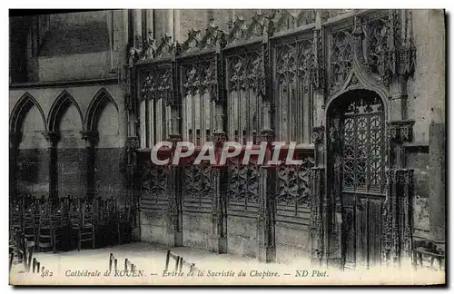 Cartes postales Rouen La De Cathedrale Entree de la Sacristie du Chapitre