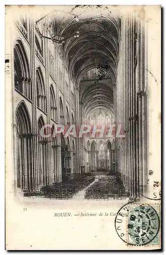 Ansichtskarte AK Rouen Interieur de la Cathedrale