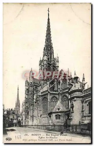 Cartes postales Rouen Rue Eugene Dutuit Eglise St Maclou