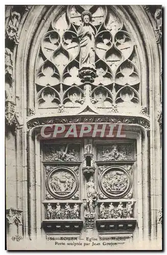 Cartes postales Rouen Eglise de St Maclou Porte sculptee par Jean Goujon