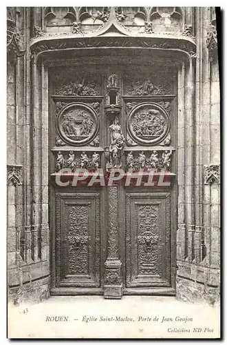 Cartes postales Rouen Eglise Saint Maclou Porte de Jean Goujon