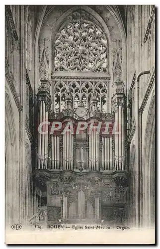 Cartes postales Rouen Eglise Saint Maclou Orgues