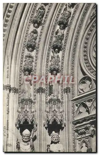 Cartes postales Rouen Eglise Saint Ouen Details de Voussure