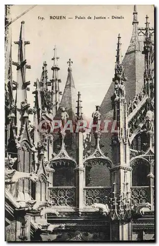 Cartes postales Rouen Palais de Justice Details