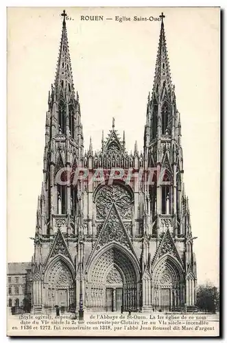 Cartes postales Rouen Eglise Saint Ouen