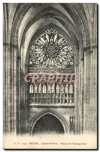 Ansichtskarte AK Rouen Eglise Saint Ouen Rosace du transept Sud