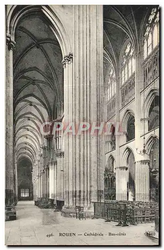 Cartes postales Rouen Cathedrale Bas cotes