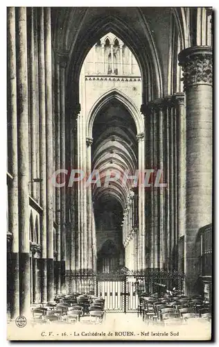 Cartes postales Rouen La Cathedrale Nef laterale Sud