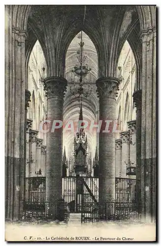 Cartes postales Rouen Cathedrale Le pourtour du Choeur