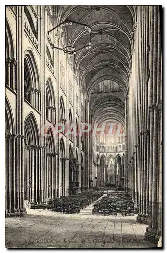 Cartes postales Rouen Cathedrale Interieur