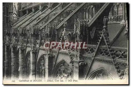 Cartes postales La Cathedrale De Rouen Detail Cote Sud