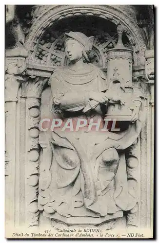 Ansichtskarte AK La Cathedrale De Rouen Detail du Tombeau des Cardinaux La force