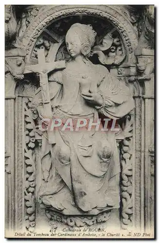 Ansichtskarte AK La Cathedrale De Rouen Detail du tombeau des cardinaux d&#39Amboise La charite