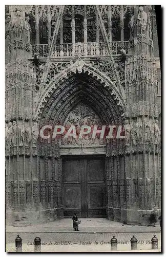 Cartes postales Rouen La Cathedrale Facade du grand portail