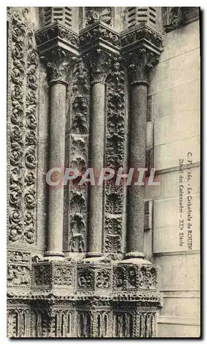 Cartes postales Cathedrale de Rouen Detail des colonnades