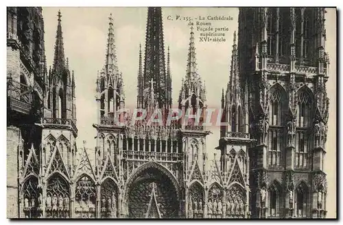 Ansichtskarte AK La Cathedrale de Rouen Facade partie superieure