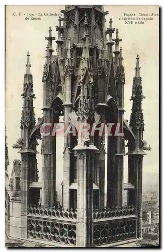 Cartes postales La Cathedrale de Rouen Facade Detail d&#39un clocheton de facade