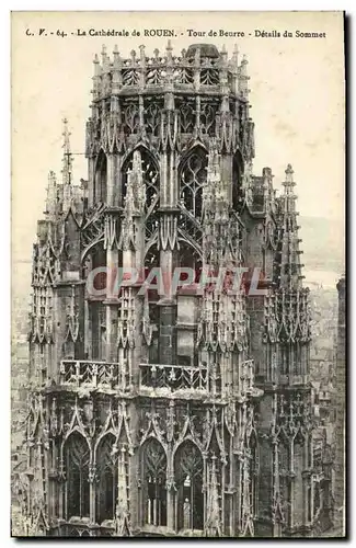 Ansichtskarte AK Cathedrale de Rouen Tour de Beurre Details du sommet