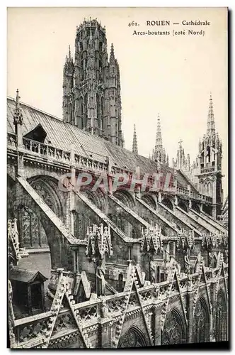 Ansichtskarte AK Rouen Cathedrale Arcs Boutants