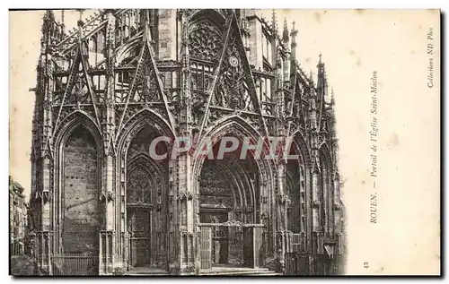 Cartes postales Rouen Portail de L&#39Eglise Saint Maclou