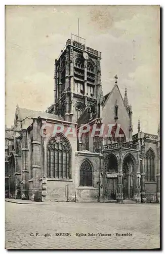 Cartes postales Rouen Eglise Saint Vincent Ensemble