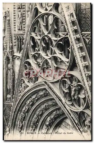 Cartes postales Rouen Cathedrale Portail Du Gable