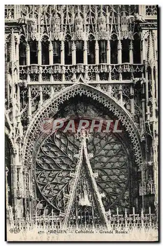 Ansichtskarte AK Rouen Cathedrale Grande Rosace