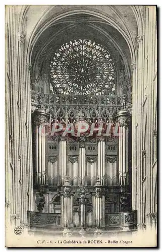 Ansichtskarte AK La Cathedrale de Rouen Buffet d&#39orgue orgue
