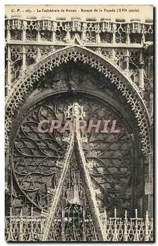 Cartes postales La Cathedrale de Rouen Rosace de la Facade