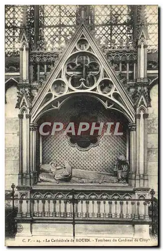 Ansichtskarte AK La Cathedrale de Rouen Tombeau du Cardinal de Croy