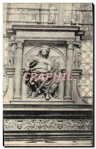 Cartes postales Rouen Cathedrale Fragment du tombeau du duc de Breze La force