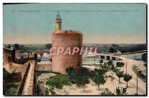 Cartes postales Aigues Mortes La Touride Constance et le Canal de la grande Robine