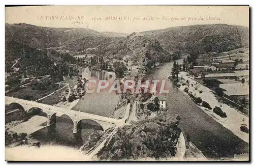 Ansichtskarte AK Le Tarn Illustre Amblelet pres Albi Vue generale prise du chateau