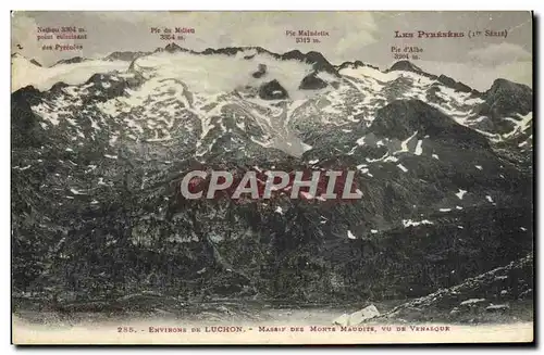 Ansichtskarte AK Environs de Luchon Massif des Monts Maudits Vu de Venasque